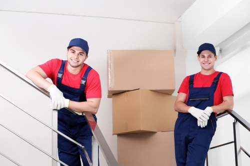 Moving and removals activity in Holborn central London