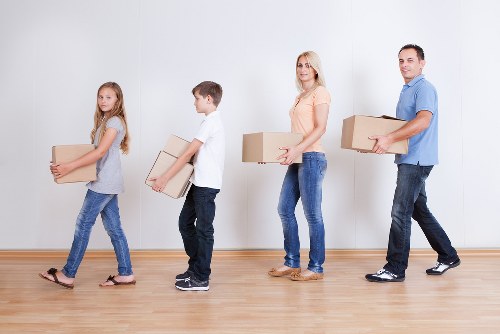 Organized boxes and luggage for student storage in Holborn