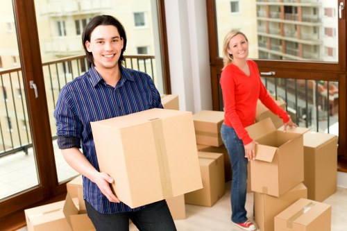 Professional movers handling furniture during a Holborn relocation
